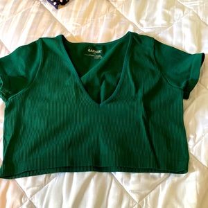 Green crop top